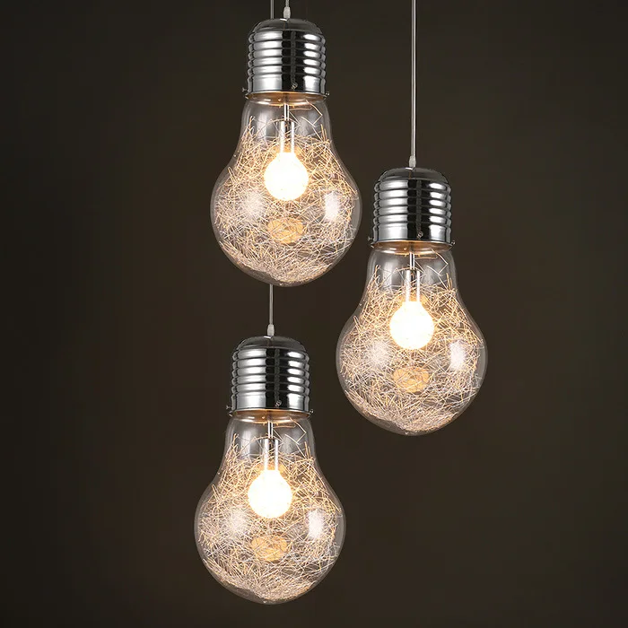 Modern Edison Glass Bulb Pendant Lights Nostalgic Indoor Lighting with Stylish Lamp Chandeliers