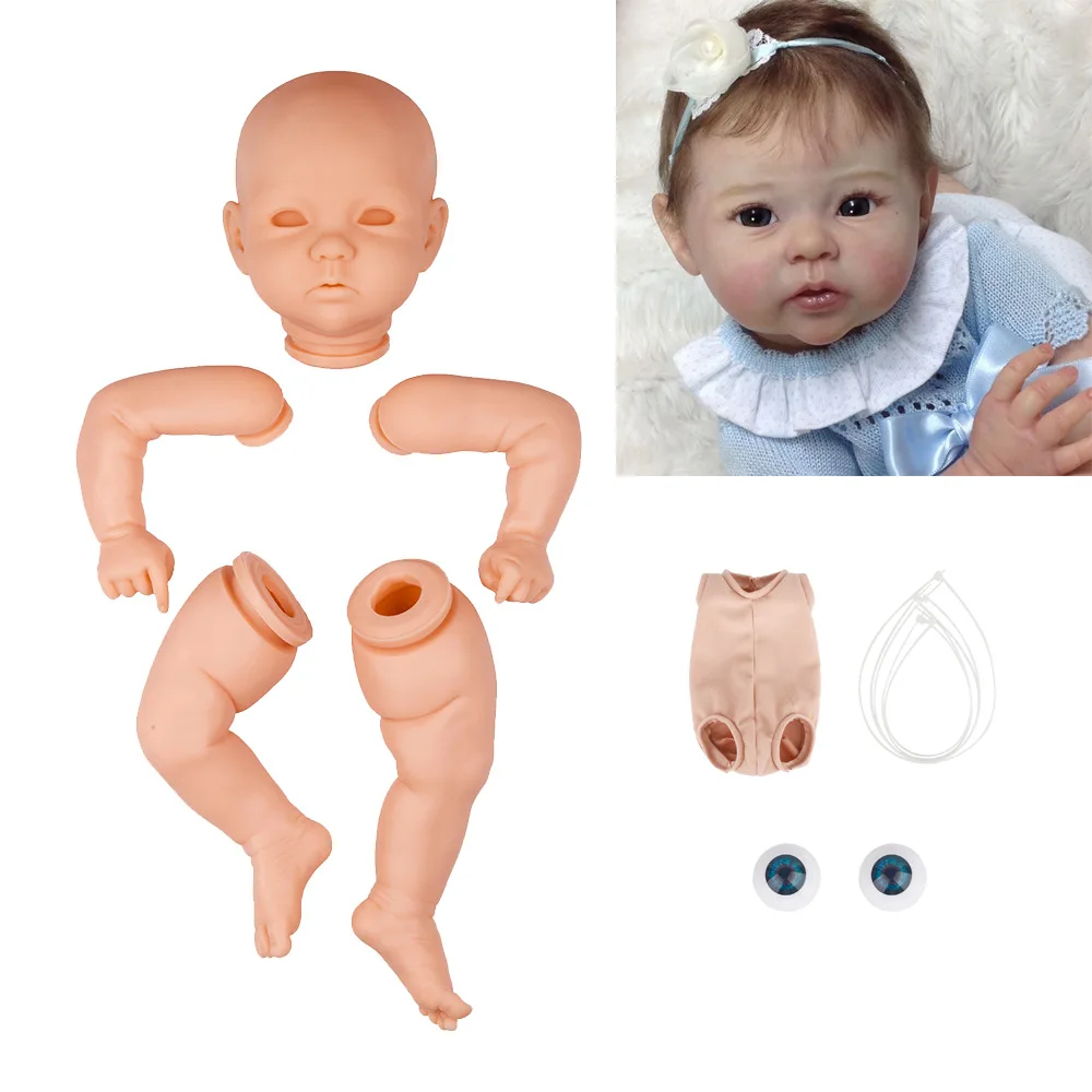 Cheap Lovely Cute doll girl bebe reborn soft full silicone baby rebirth doll kits wholesale toy children Christmas gift