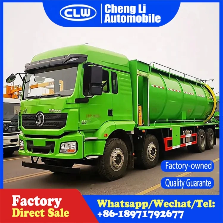 Shacman Vacuum Tanker Trucks 8x4 25000 Litres Sewage Suction And ...