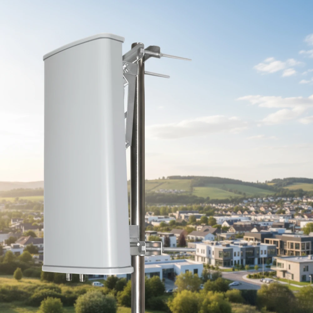 Versatile MIMO Sector Antenna with 2Vertical Pol, 60/50° Beamwidth & Bottom Connectors UPVC Radome