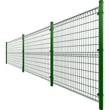 Modern Decorative 3D Curved Welded Wire Mesh Fence High Quality Garden Border Iron Frame Outdoor Metal Garden Fence Panel