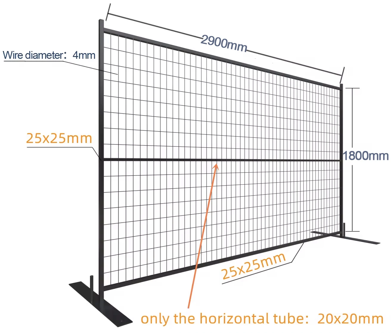 High Quality Temporary Construction Barrier Safety Heavy Duty Removable Iron Fence supplier