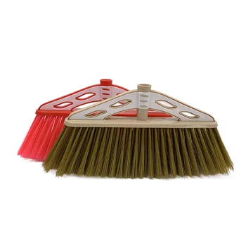 Factory  PET soft flagged bristle floor sweeping Upright Magnetic Plastic Floor Broom head