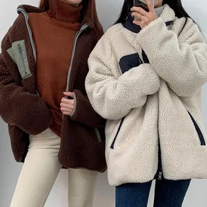 Autumn Winter Warm Oversize Fur Jacket Reversible Women Custom Furry Faux Fur Teddy Coat