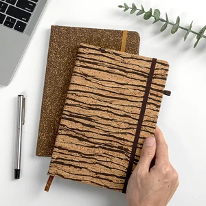 Colorful Planner Notebook with Buckle Wood Leather Strap Notebook for Natural