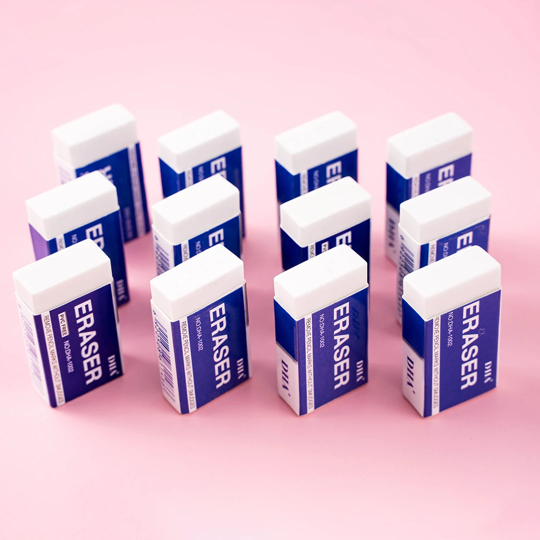 Оптовая цена милый резиновый ластик 2B для школьников белый рекламный экзамена канцелярские принадлежности