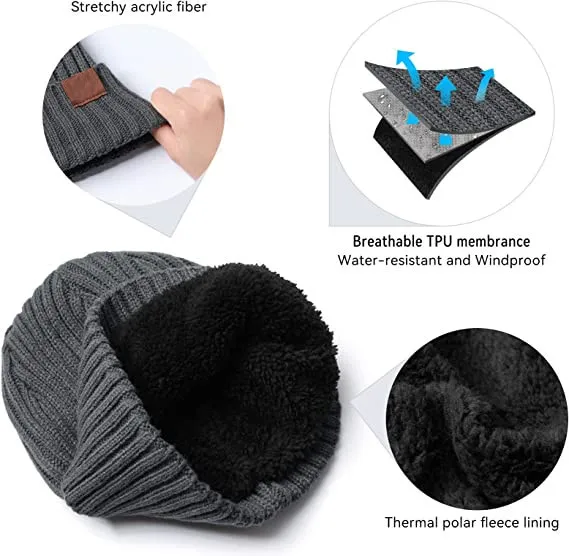 Winter Men Women Blank Knit Ribbed Cap Warm Skull Caps Hat Beanie With ...
