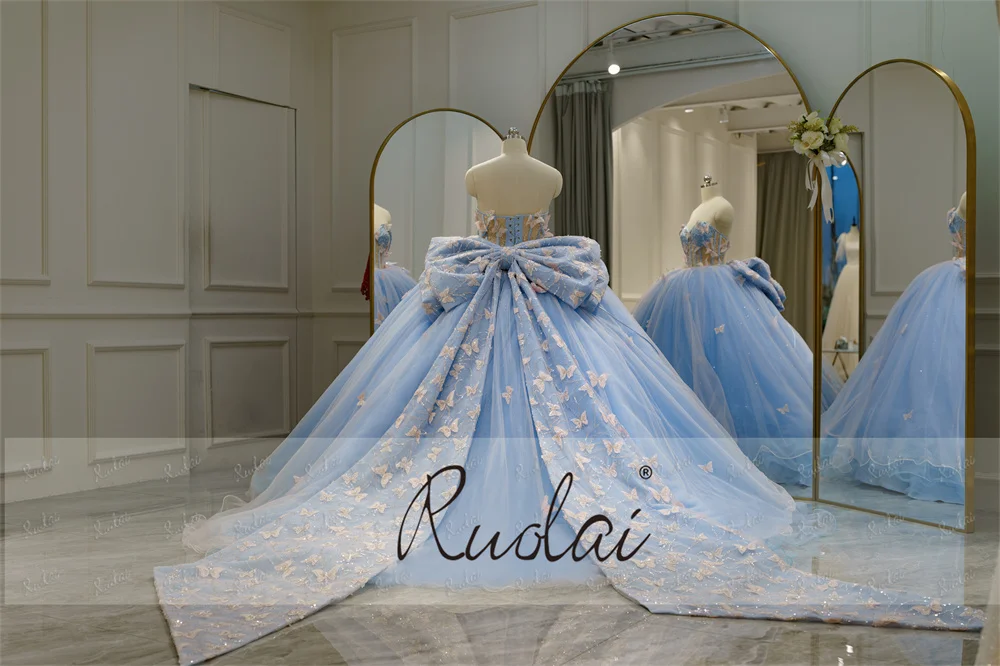 Ruolai LWC6727 Dreamy Royal Blue Sweetheart Quinceanera Dress
