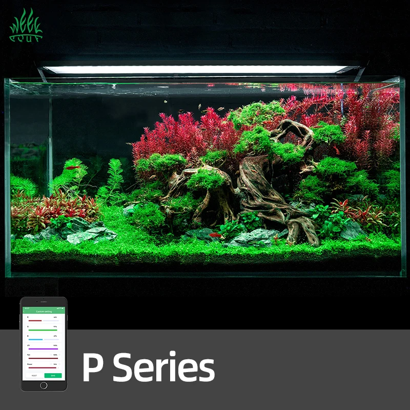 LED Aquarium Lamp P600 RGBUV Full Spectrum Grow Lights for Fresh