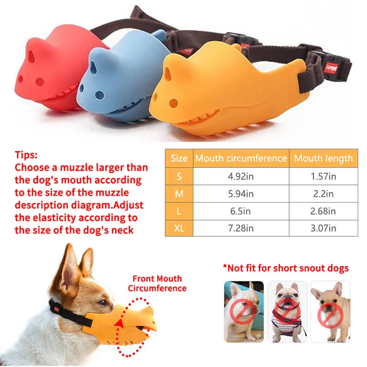 Мягкая мордочка для собак для укусов, жевания, лизания, силиконовая защитная мордочка для щенков, дышащие мордочки для собак