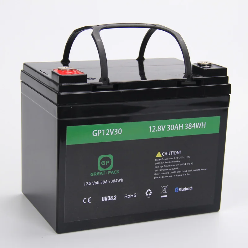 2022 Отличная упаковка глубокий цикл IP65 водонепроницаемая 12 В 30 Ач 50 lifepo4
