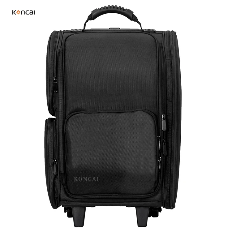 
 Новый дизайн Профессиональный парикмахер чемодан на колёсиках из нейлона макияж прокатки Поезд Чехол KC-N42L  