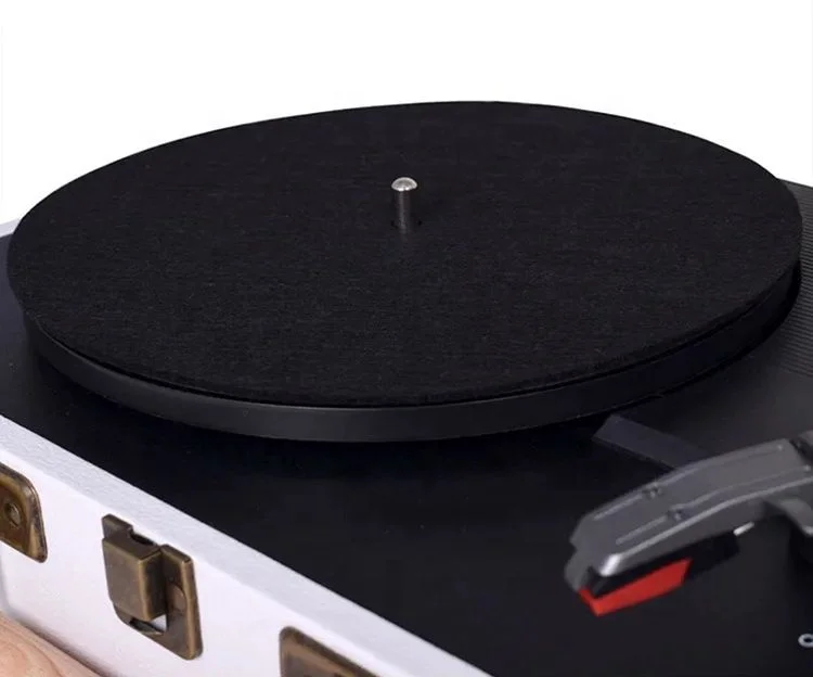 Custom Turntable Felt Mat Pad Diameter 7.8-inch Felt Slipmats LP Record Players Anti Static Vibration Dampening Pad for Vinyl