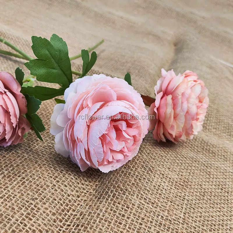 Wedding Decoration Artificial Flowers Peony Real Touch Rose Single ...