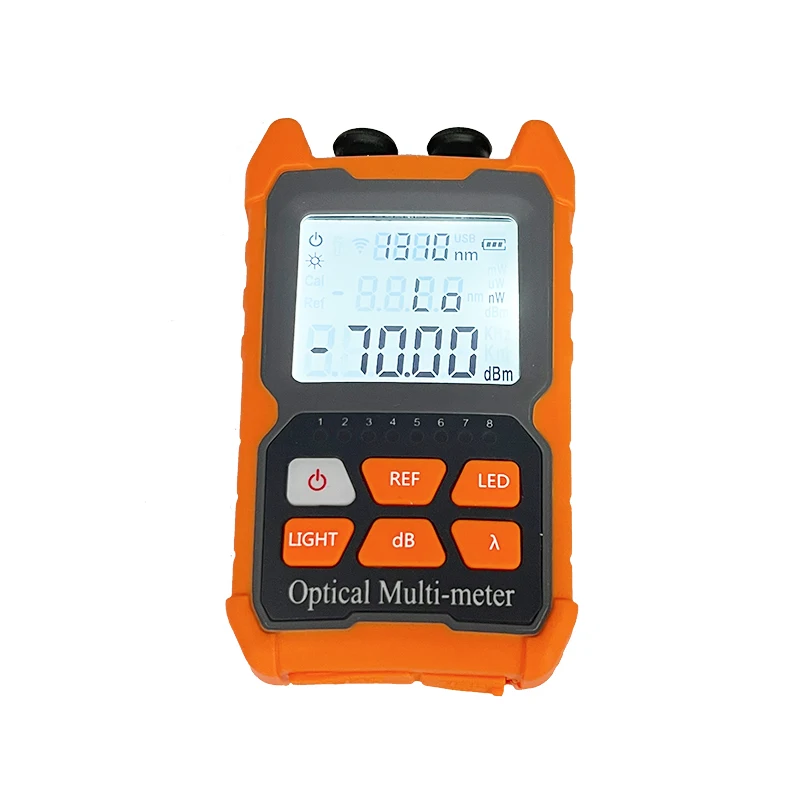 Rechargeable Mini Optical Fiber Power Meter 70+6dbm Fc/sc/st
