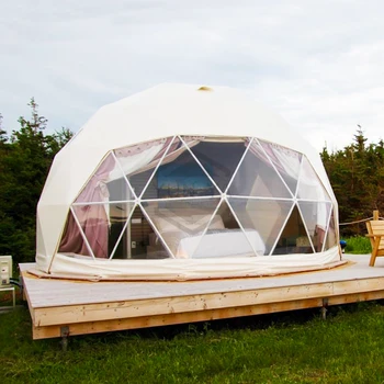 Luxury 6m Glamping House Dome Tent Accommodation Prefab Round Dome Tent For Hotel Camp Outdoor