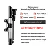 Dual Cylinder Pump with Gauge - Silver