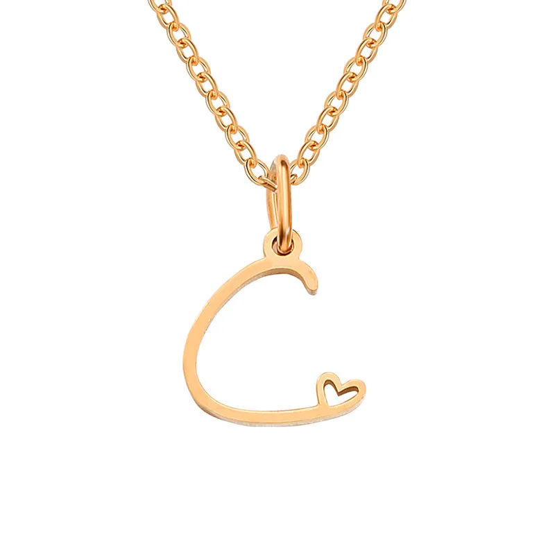Necklace With Initial Pendant