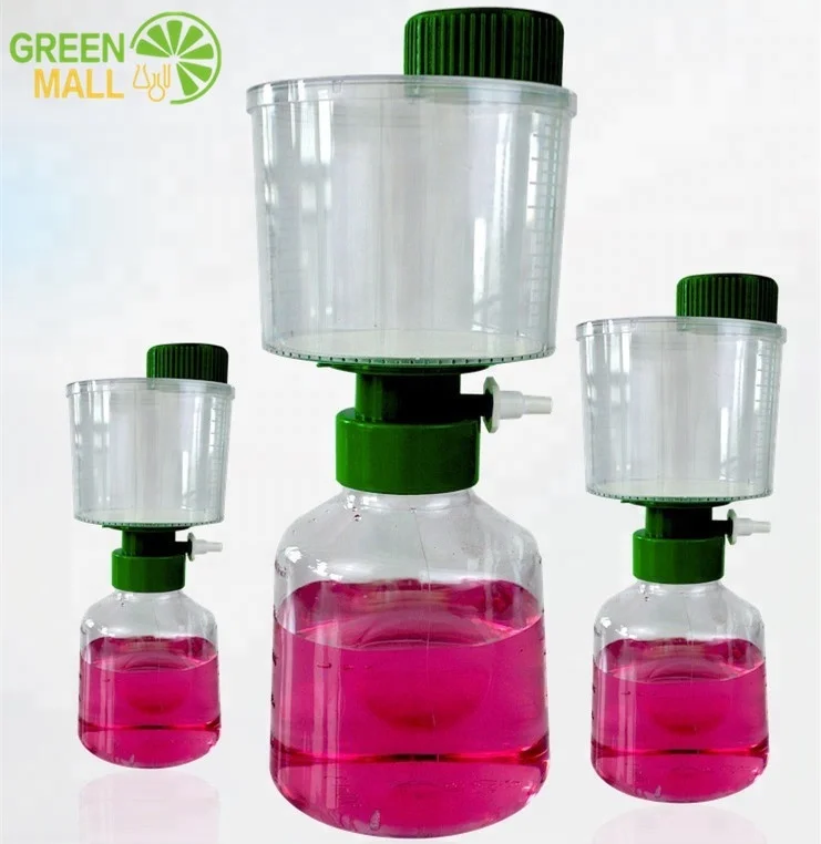 PES Vacuum Filter Storage Bottle System Sterile Filtration Device Filter Units 500ml Laboratory Filters
