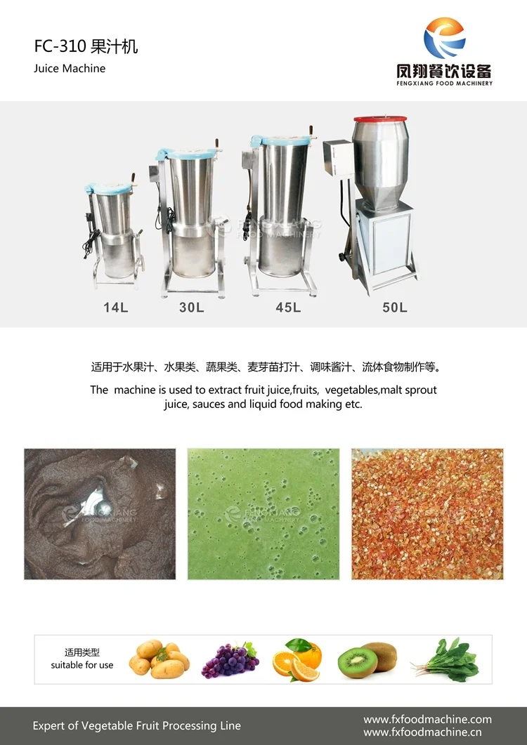 FC-310 Industrial Commercial Fruit Juicer Blender Juice Making