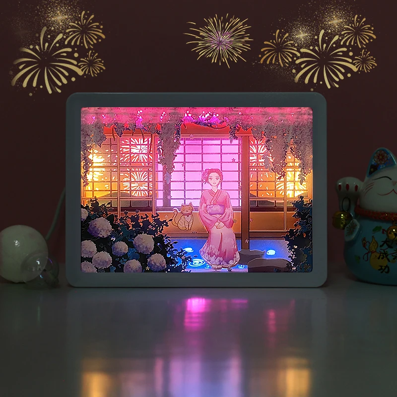 3D personalizza lampade da scrivania comodino luce notturna colorato cambia modello a forma di cuore