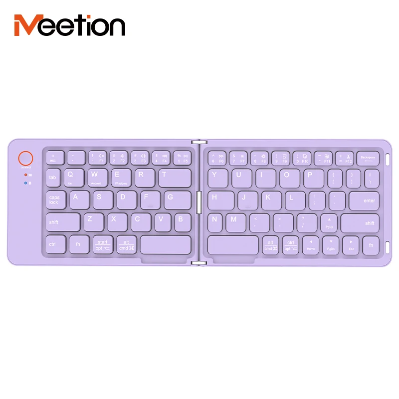 MEETION BTK001 Mini Folding Bluetooth Keyboard Slim Scissor Switch Multi-System BT Wireless Foldable Keyboard New Product