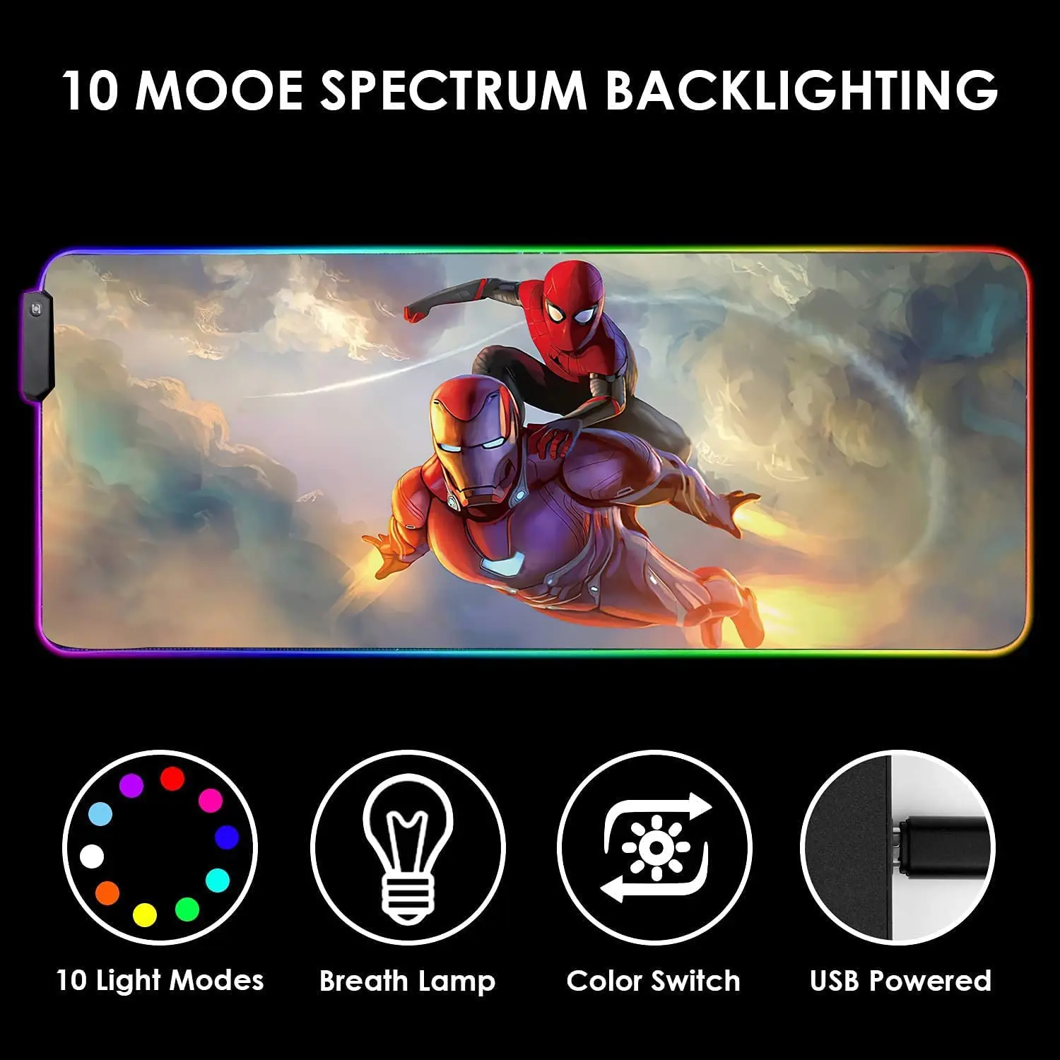 Custom print large led rgb mouse pad computer accessories gaming mouse mat led gamer computer desk mat