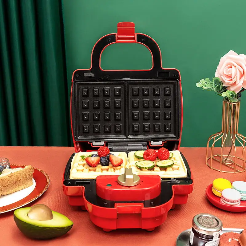 Square Waffle Maker with Removable Plates, 9 in 1