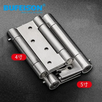 Bidirectional spring hinge for inner and outer door opening automatic rebound hinge for denim door stainless steel spring hinge