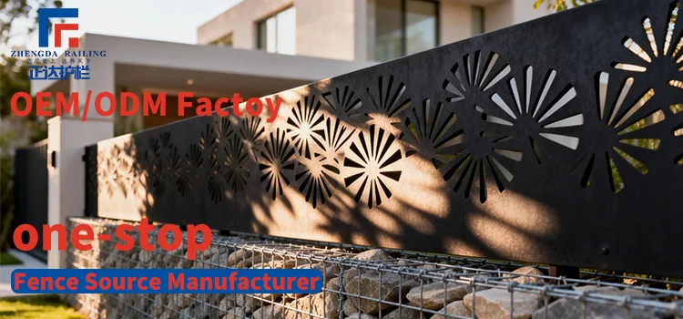 product decorative low carbon steel laser cut modern corrosion resistant eco friendly fence panels system gate aluminum boundary wall-1