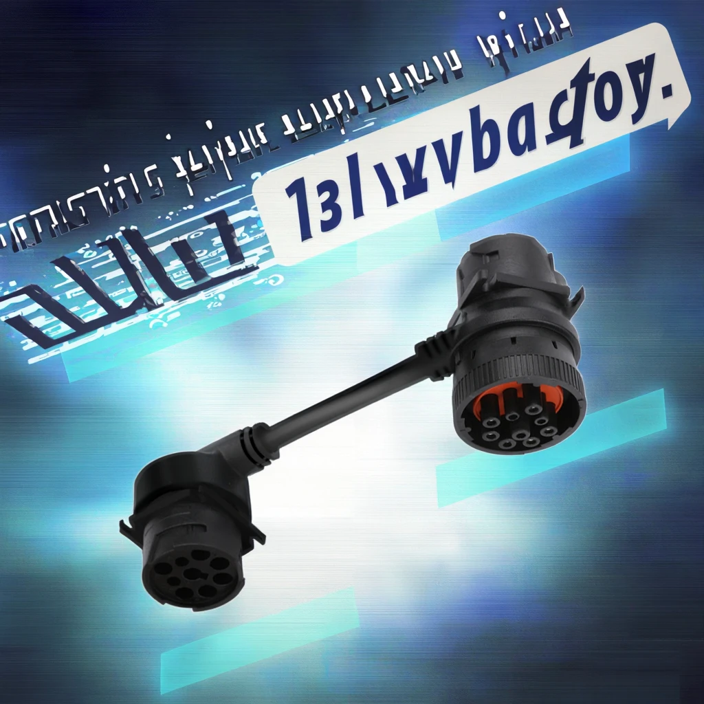 कस्टम कमिंस J1939 9P पुरुष-महिला कनेक्टर प्लग हार्नेस, PVC इन्सुलेटेड केबल्स