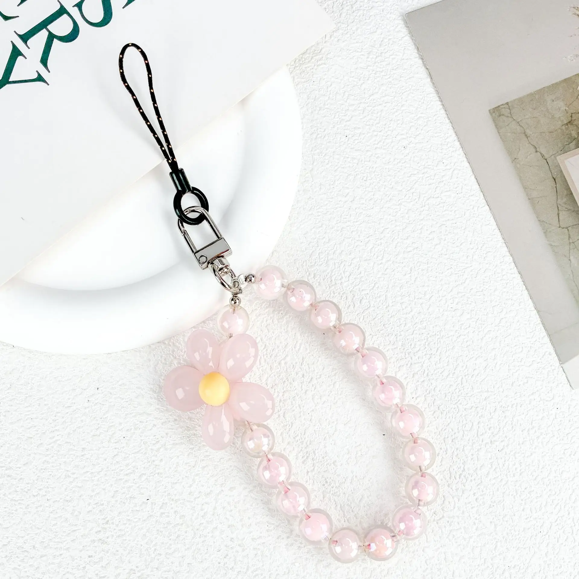 Hot-Sale Fashion Flower Universal Phone Lanyard Multi-Color Beaded