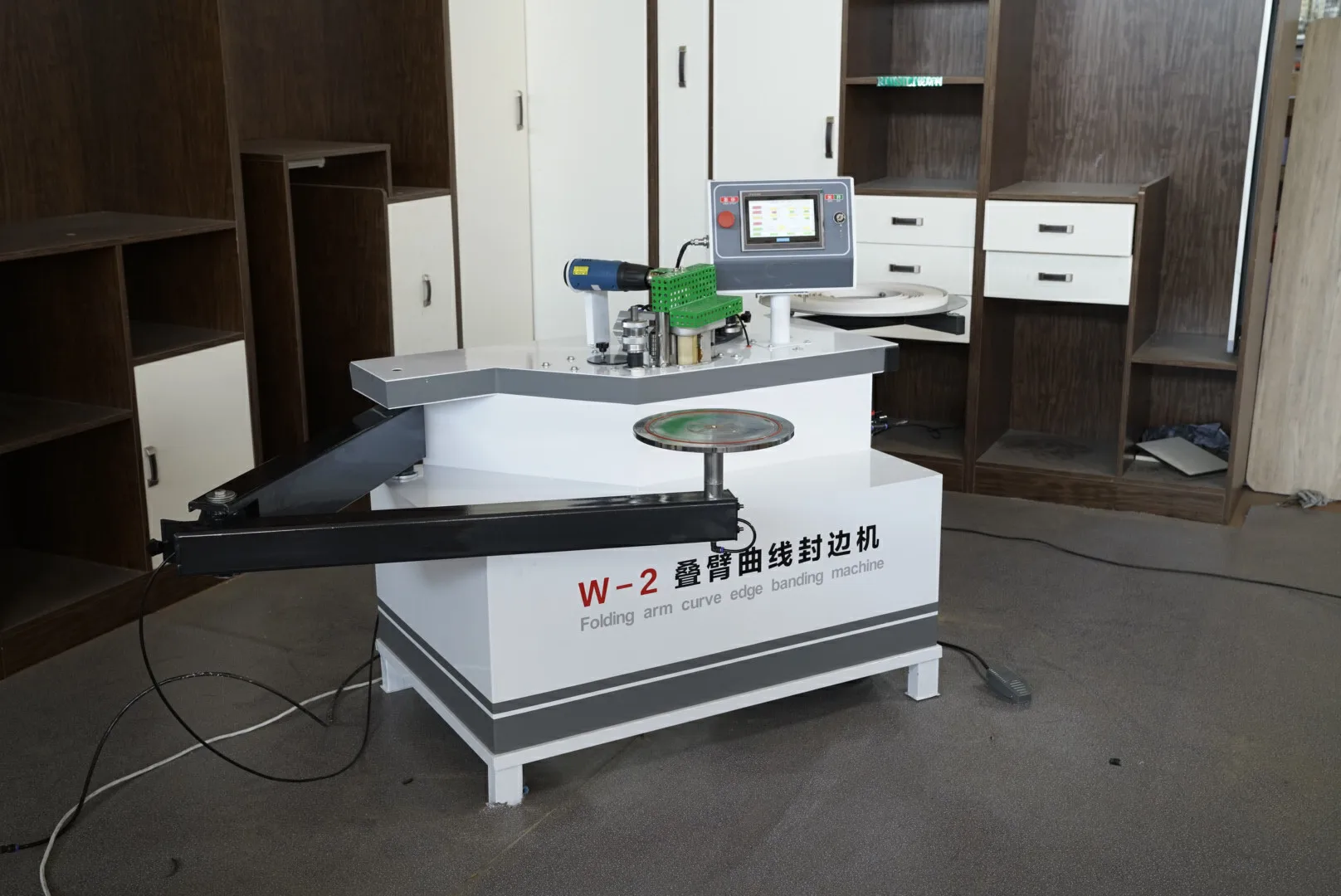 W2 Folding Arm Curve Edge Banding Machine for Big Panels