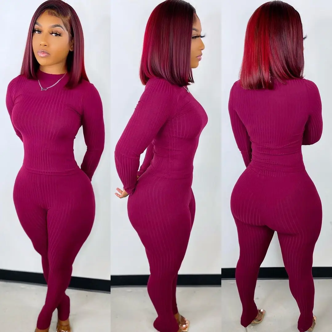 Custom Ribbed Woman Jog Suit Set Plus Size Jogging Suits Wholesale ...