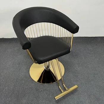 Newest High Quality Black and Gold Salon Chairs And Furniture Luxury Barber Shop Chair Heavy Duty Hydraulic Hairdressing Chair