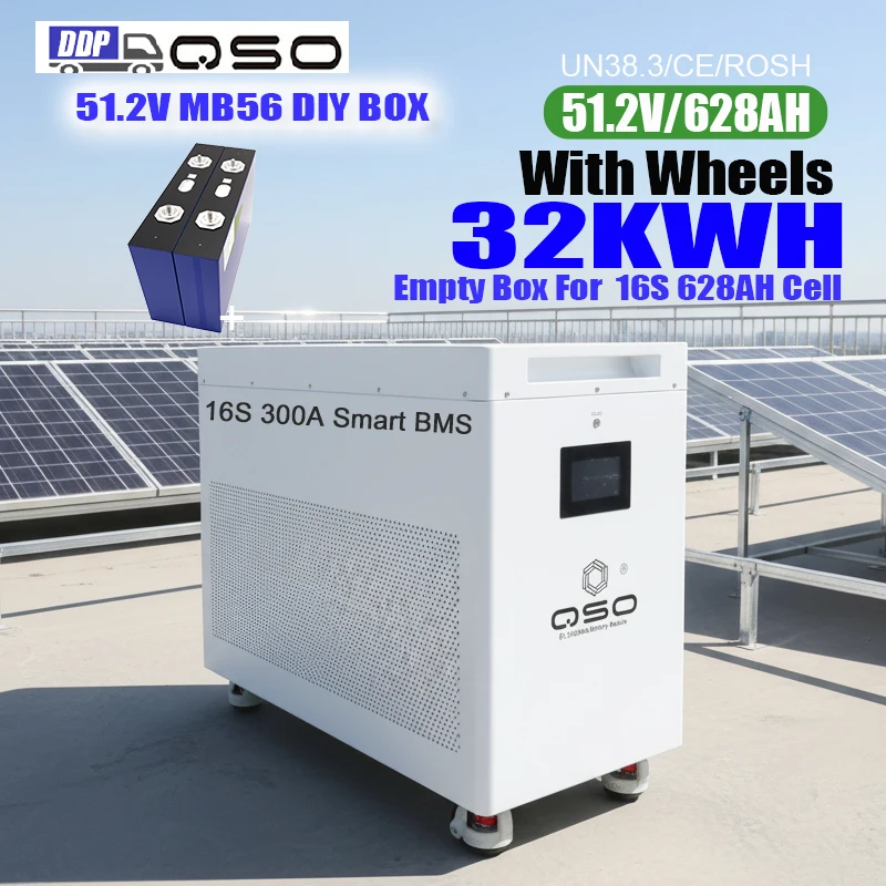 48V 628Ah LiFePO4 Battery Box Kit with 16S BMS for Solar Energy
