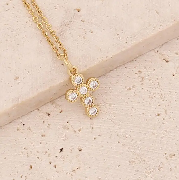 RSTJBH Cross Pendant Necklace for Women Jewelry Female Statement