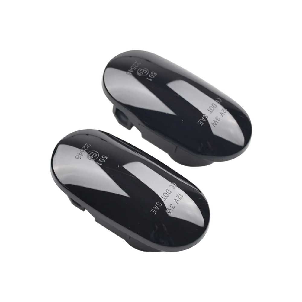 LED Dynamic Side Indicator Lights For Mitsubishi Triton L200 2005-2015 Pajero Montero Sport (Black Lens, No Bulb)