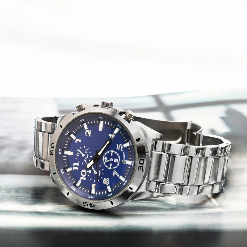 Cheap Zinc Alloy Watch Case Japan Movt Silver Color Classic Bezel Solid