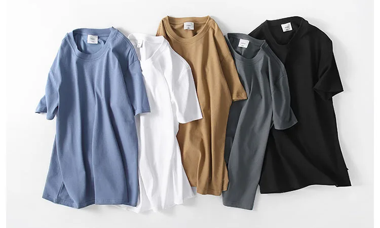 T-shirt homme Premium col rond 180g/m² oversize vierge pour impression logo 100% coton, vente en gros