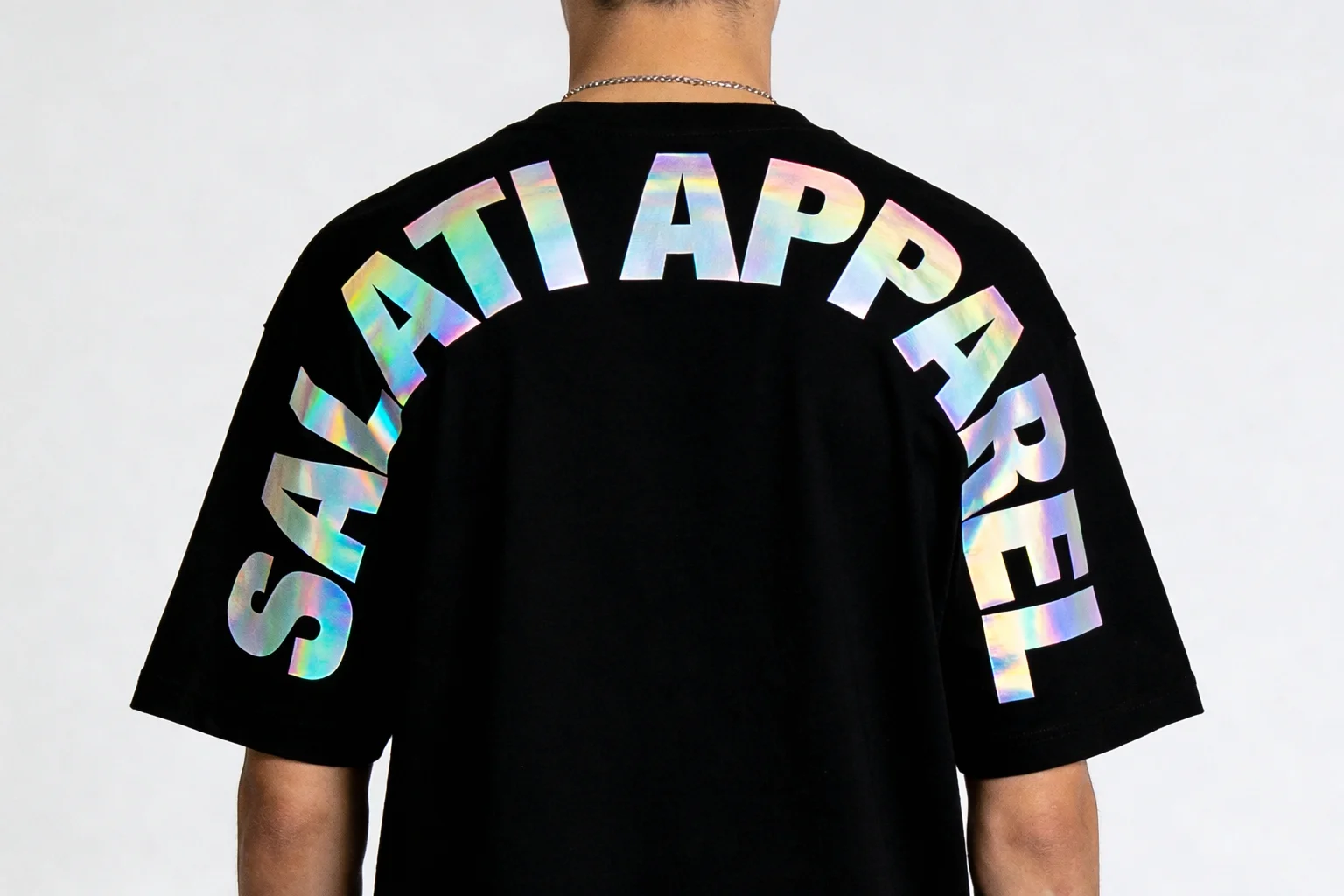 2026 Custom Tshirt Glow in the Dark Men Streetwear Reflective t Shirt for Men Printed Tee Shirt gallery 4