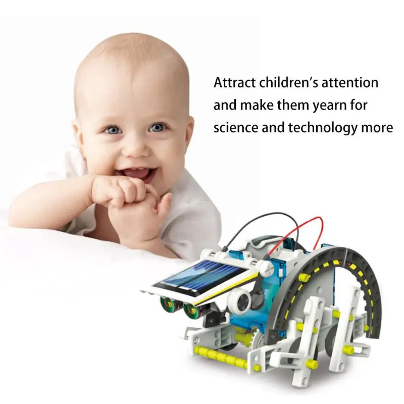 Вынос руля 13-в-1 Солнечная энергия роботы создания игрушки развивающие эксперимент DIY Робототехника комплект научная игрушка на солнечных батареях Строительный набор