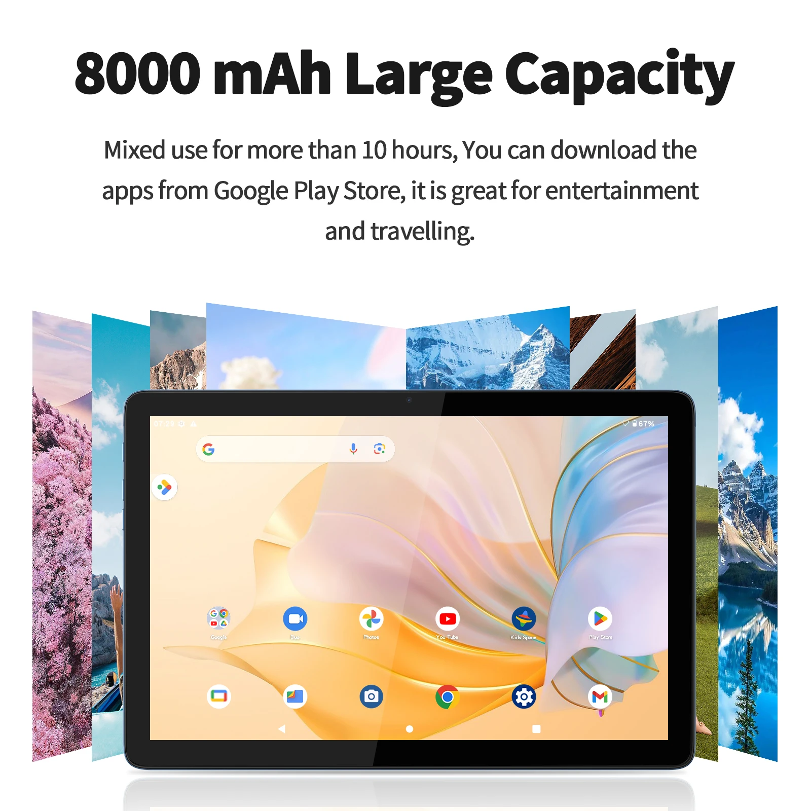 VASOUN Androidタブレット TAB12 Android14 VASOUN Tablette 12 pouces, tablette Android 13 PC, 2K FHD+