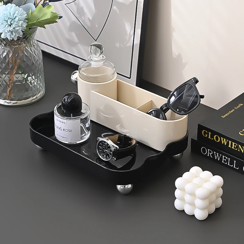 Wannuo Plastic Desktop Tray Entryway Storage Organizer Customizable Logo Storage Tray Stylish Plastic Storage Tray