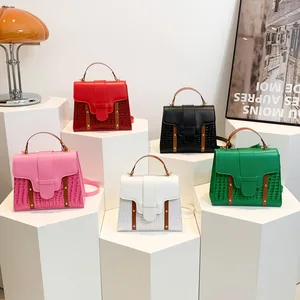 KALANTA 2026 Hot Selling the New Trend Style Pure Color Fan Hand Bag square Type Locking Single Shoulder Crossbody Bag for Woman