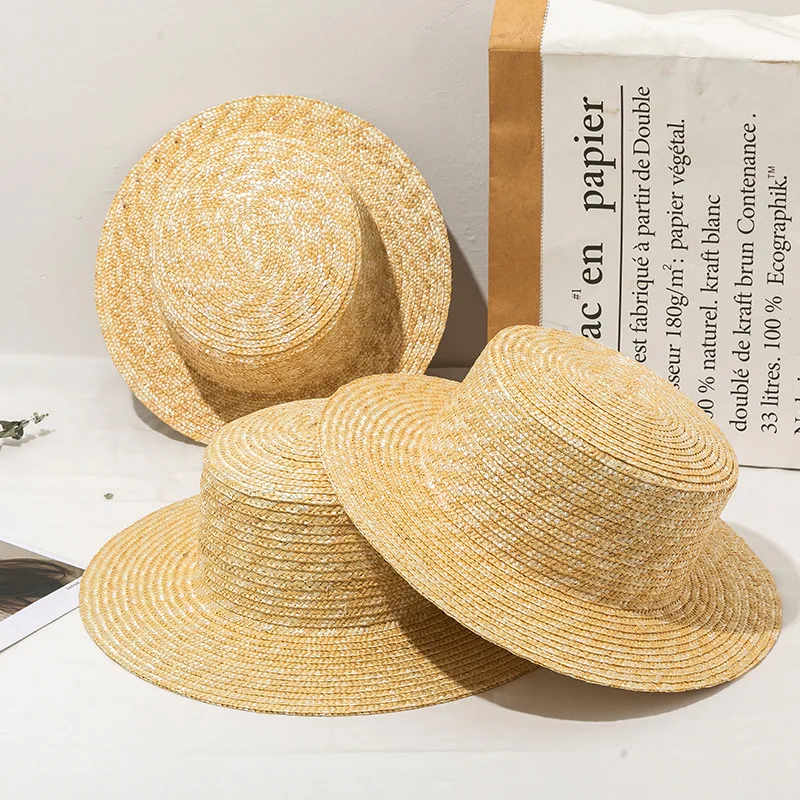 straw sun hat with black ribbon