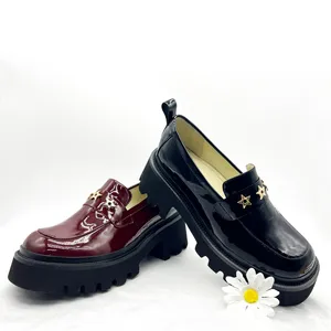High-end Hard-wearing New Trend Fashion  Comfortable Rubber Sole Customized  Women  Loafer Shoes