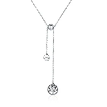 925 sterling silver fashion personalized the tree of life and family lettering pendant necklace women's