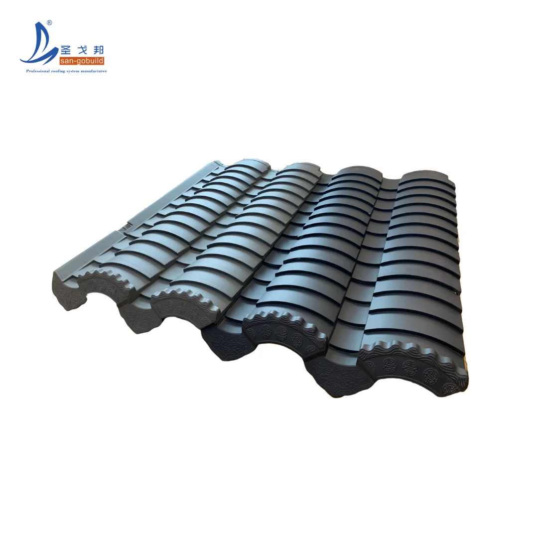 Traditional Chinese Architecture Pagoda Roofs Curved Eaves Decorative Roof Tiles