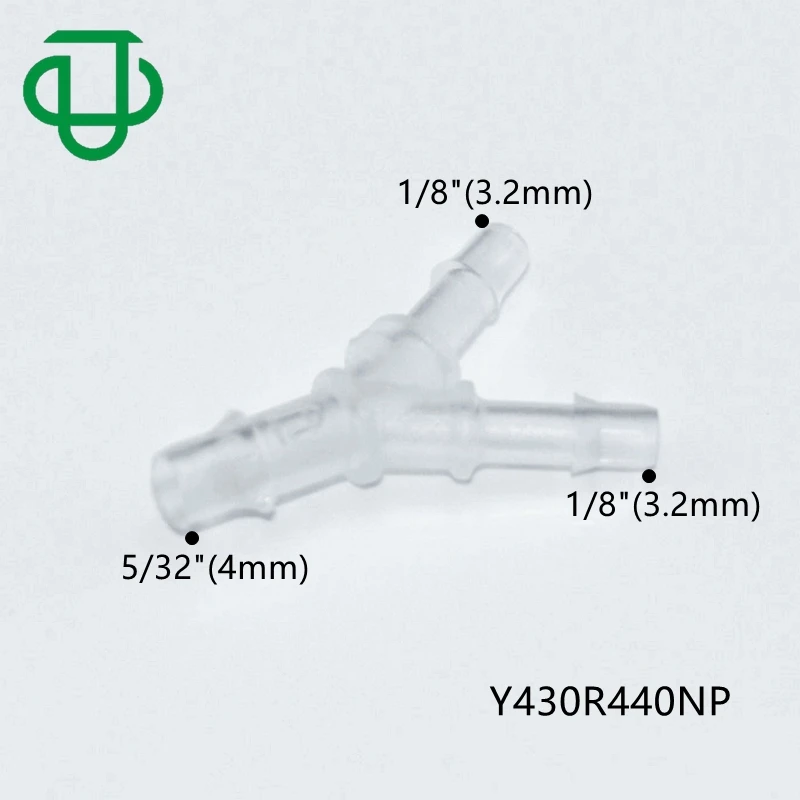 Ju Plastic Wye Pipe Fitting 5/32" Tube Id 4mm Equal Barb Y Shape 3 Ways
